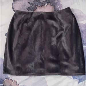 Fur Grey Mini Skirt